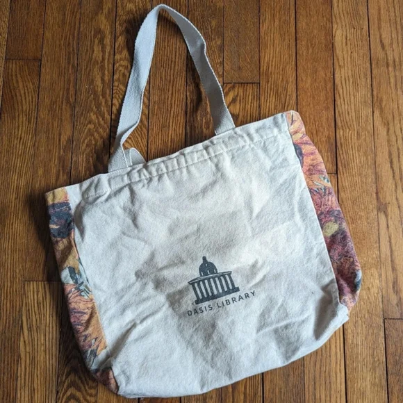 Van Gogh Sunflowers Oasis Library Canvas Tote Bag